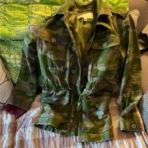 J. Crew Green Camouflage Jacket